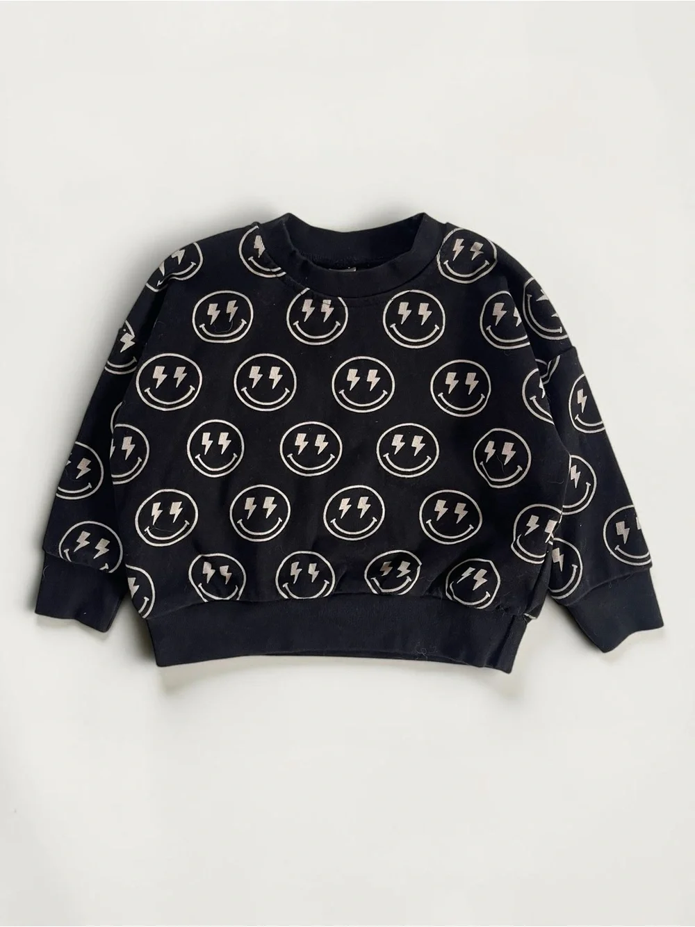 LPK Lightening Bolt Smiley Face Comfy Cozy Sweatshirt Jogger Set